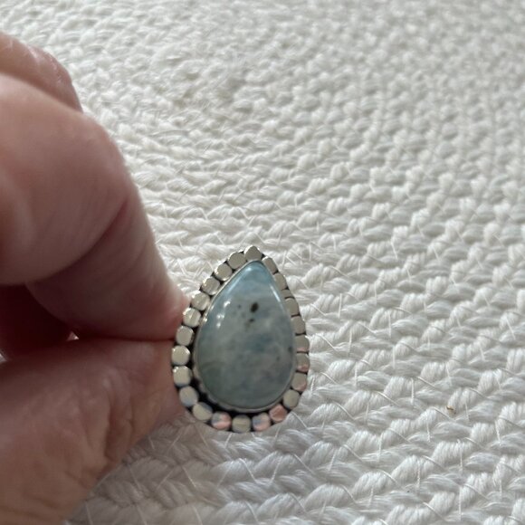 Beautiful RAINBOW MOONSTONE Handmade Sterling 925 Ring Size 10 #846D - Picture 2 of 3